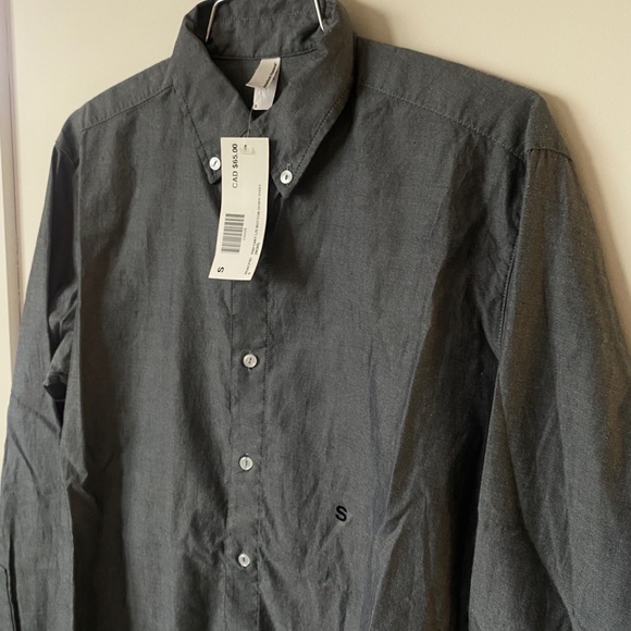 American Apparel Pinpoint L/S Button Down Shirt - Picture 4 of 4